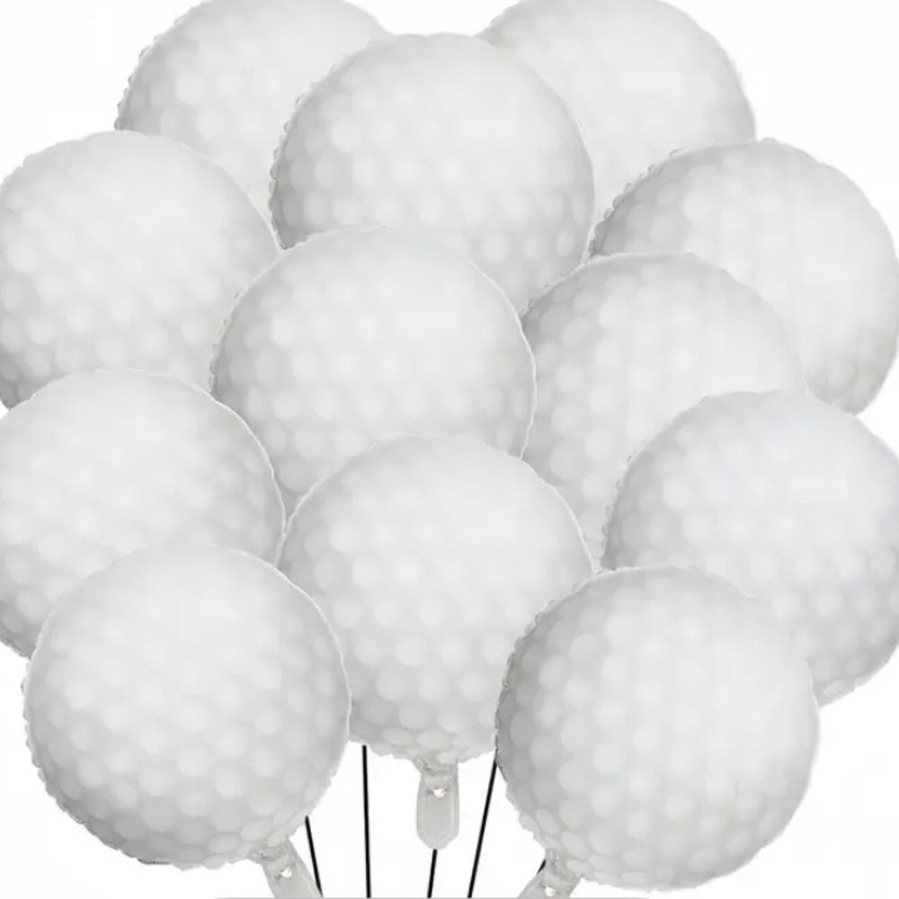 2 Packs of 18” Golf Ball Shaped Balloons. 19 Total! Gorgeous!